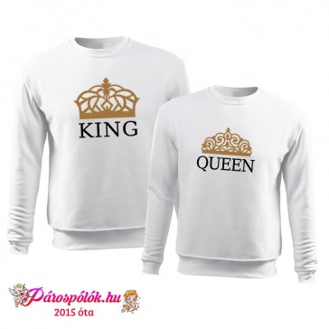 Egyedi gyártású King Queen páros pulóver, viktoriánus stílus