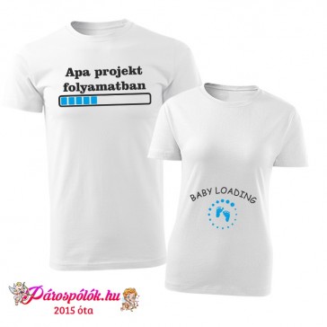 Egyedi gyártású Baba folyamatban családi póló