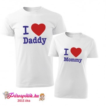 Egyedi gyártású Retro Love feliratos családi pólók